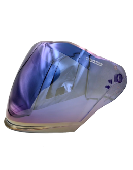 SMK 3/4安全帽 配件 GTJ 專用電鍍片－紫藍(多層膜)